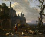 欧洲12-19世纪油画一_BEGEIJN, Abraham Jansz - Peasants with Cattle by a Ruin